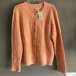 NWT Croft & Barrow Extra Cozy Button Up Cardigan
